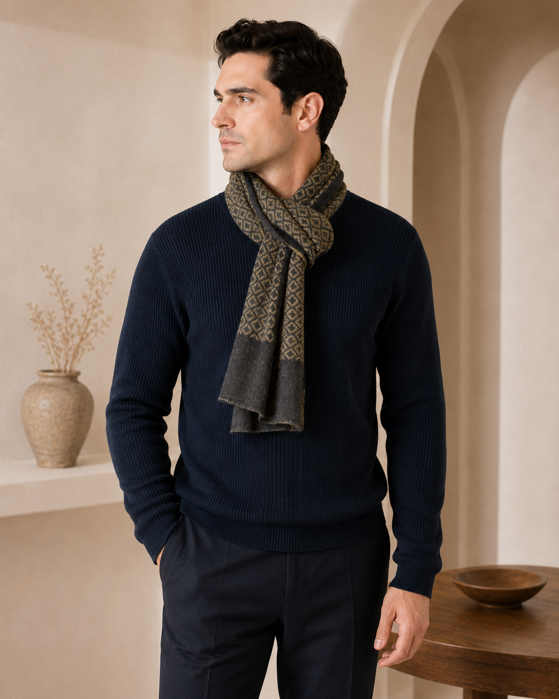 Pure Cashmere Diamond Scarf