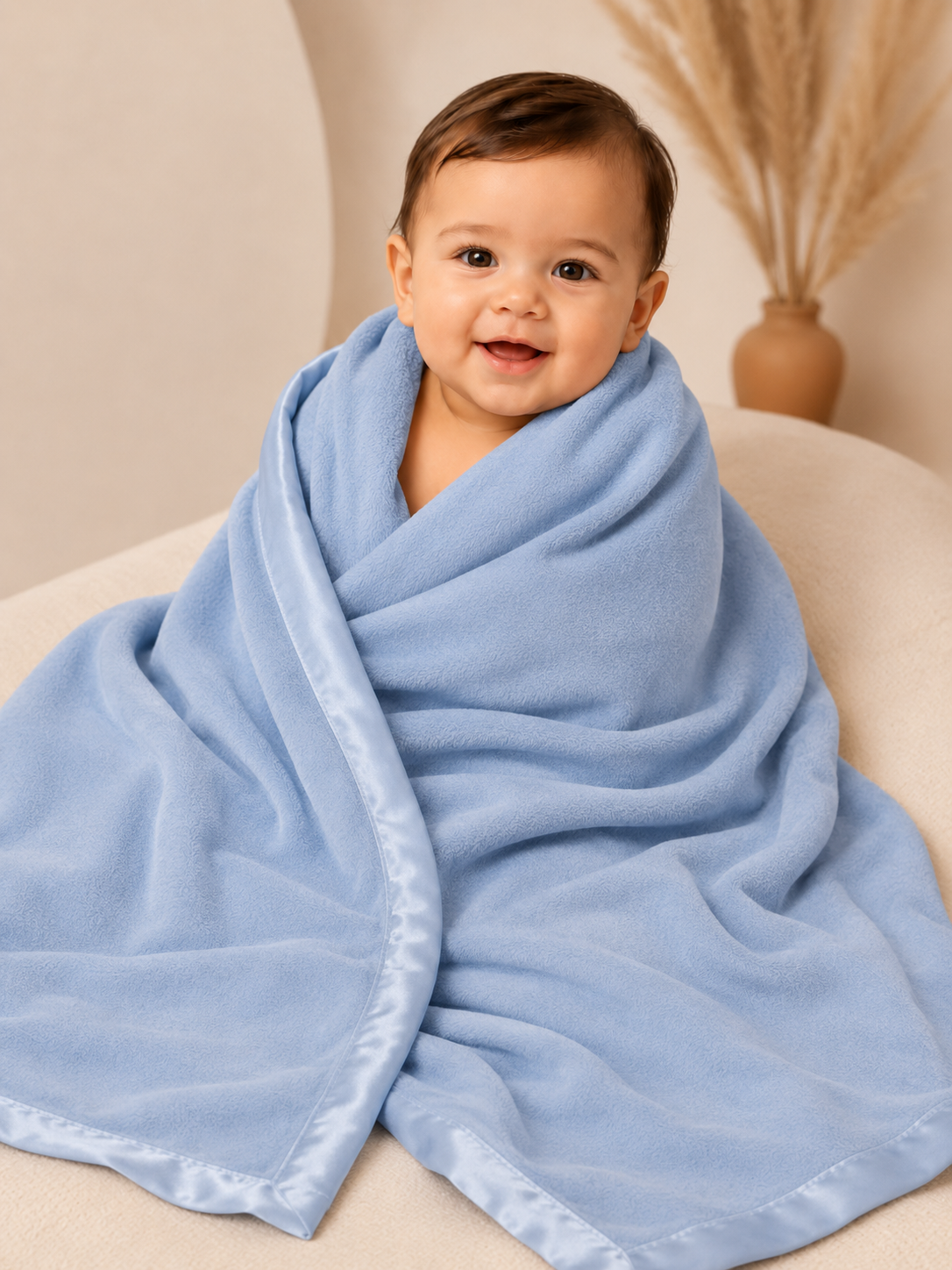 Pure Cashmere Baby Blanket in Baby Blue