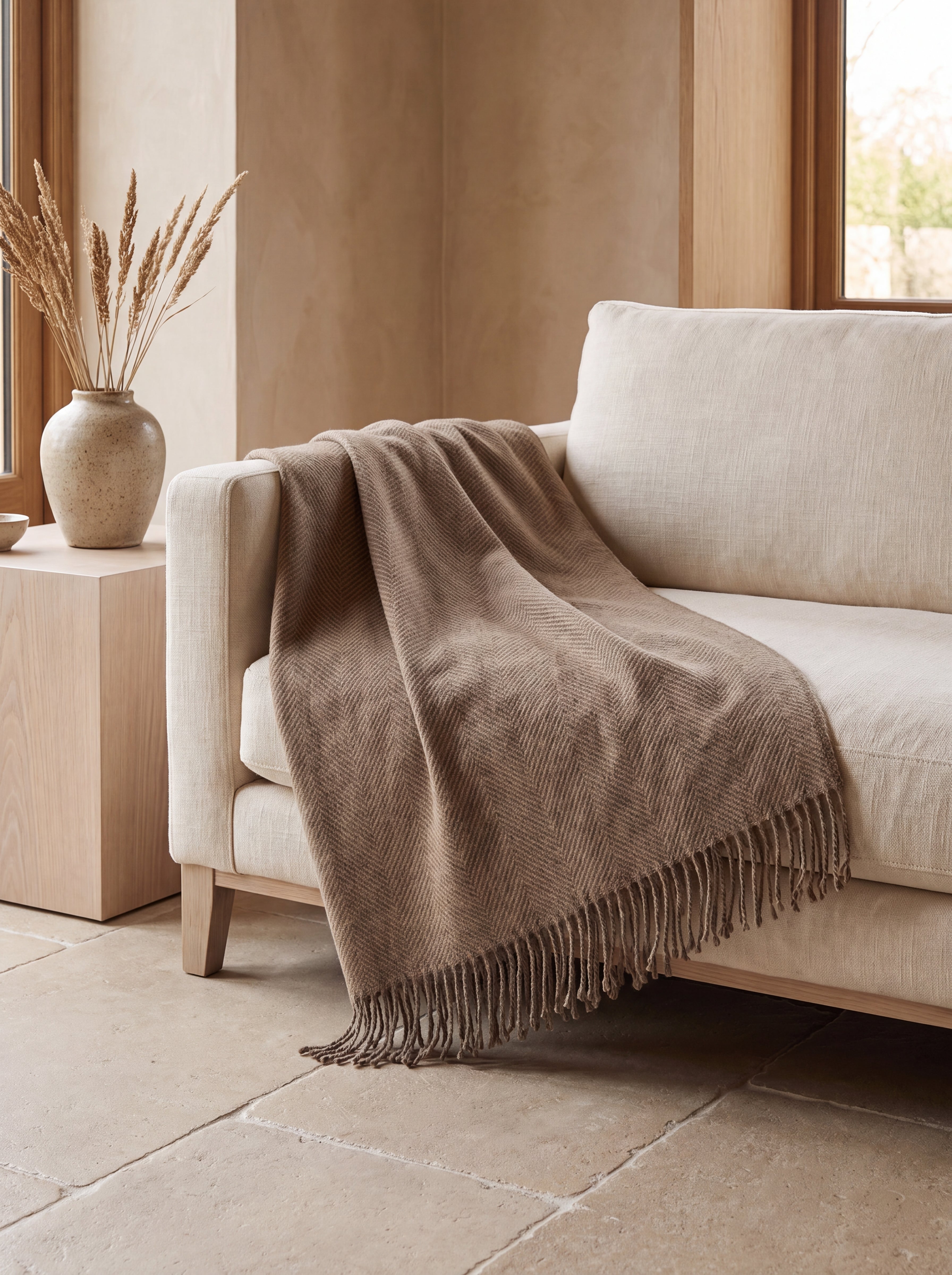 Yak Cashmere and Camel Wool Throw (50" x 70")