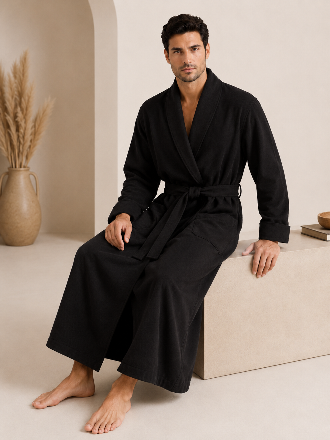 Pure Cashmere Full Length Robe for Men