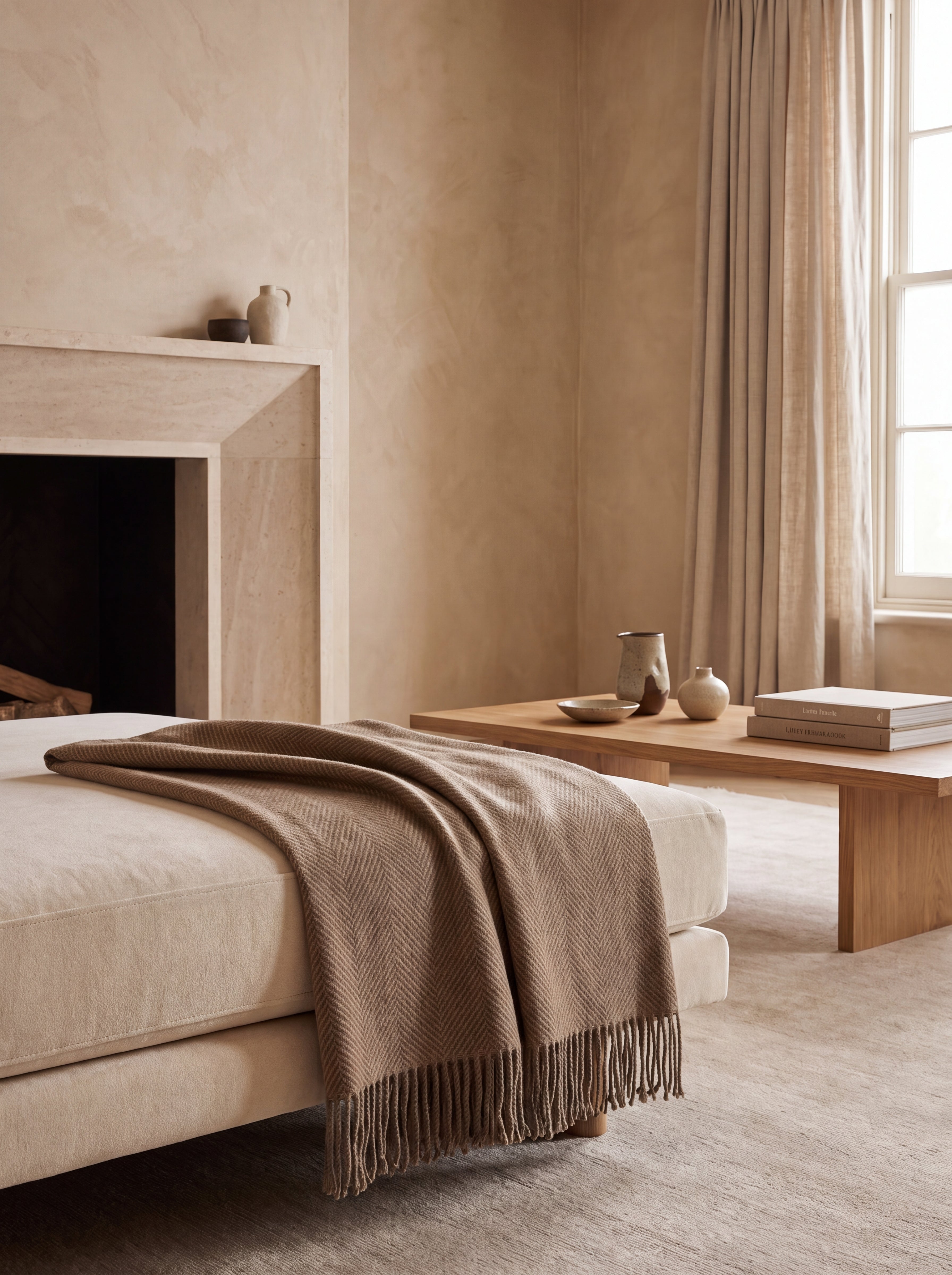 Yak Cashmere and Camel Wool Throw (50" x 70")