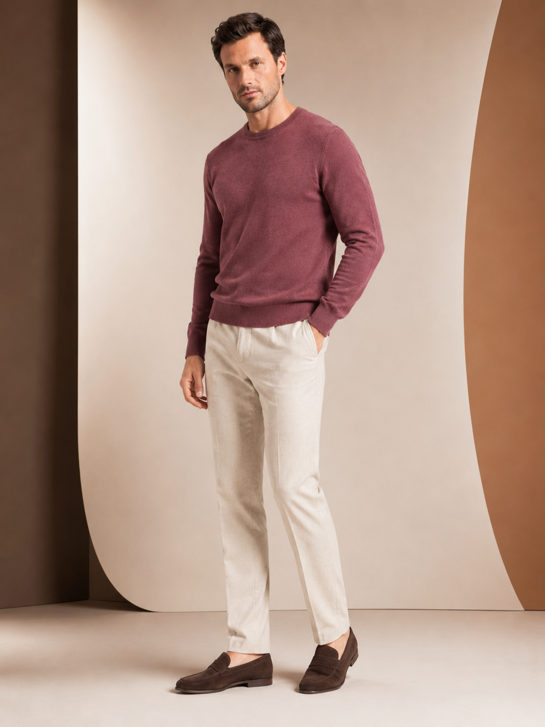 Men's Crew Neck Cashmere Sweater