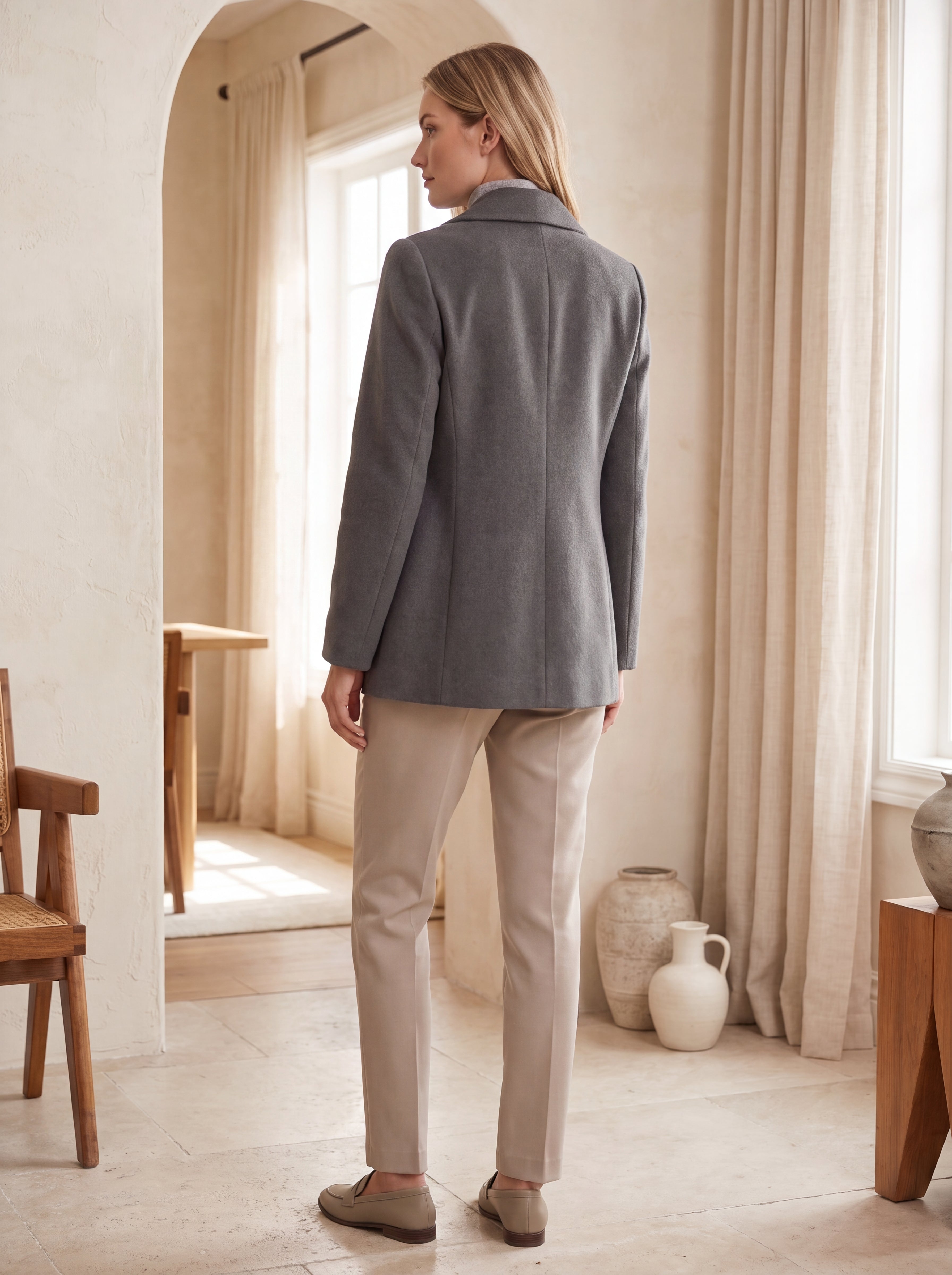 Women's Pure Cashmere Pea Coat