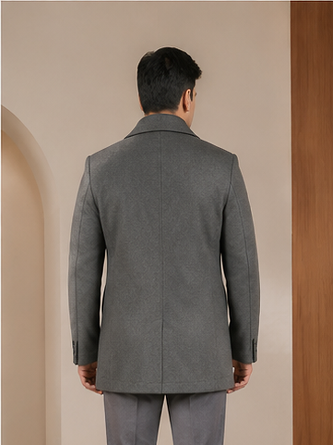 Men's Pure Cashmere Pea Coat