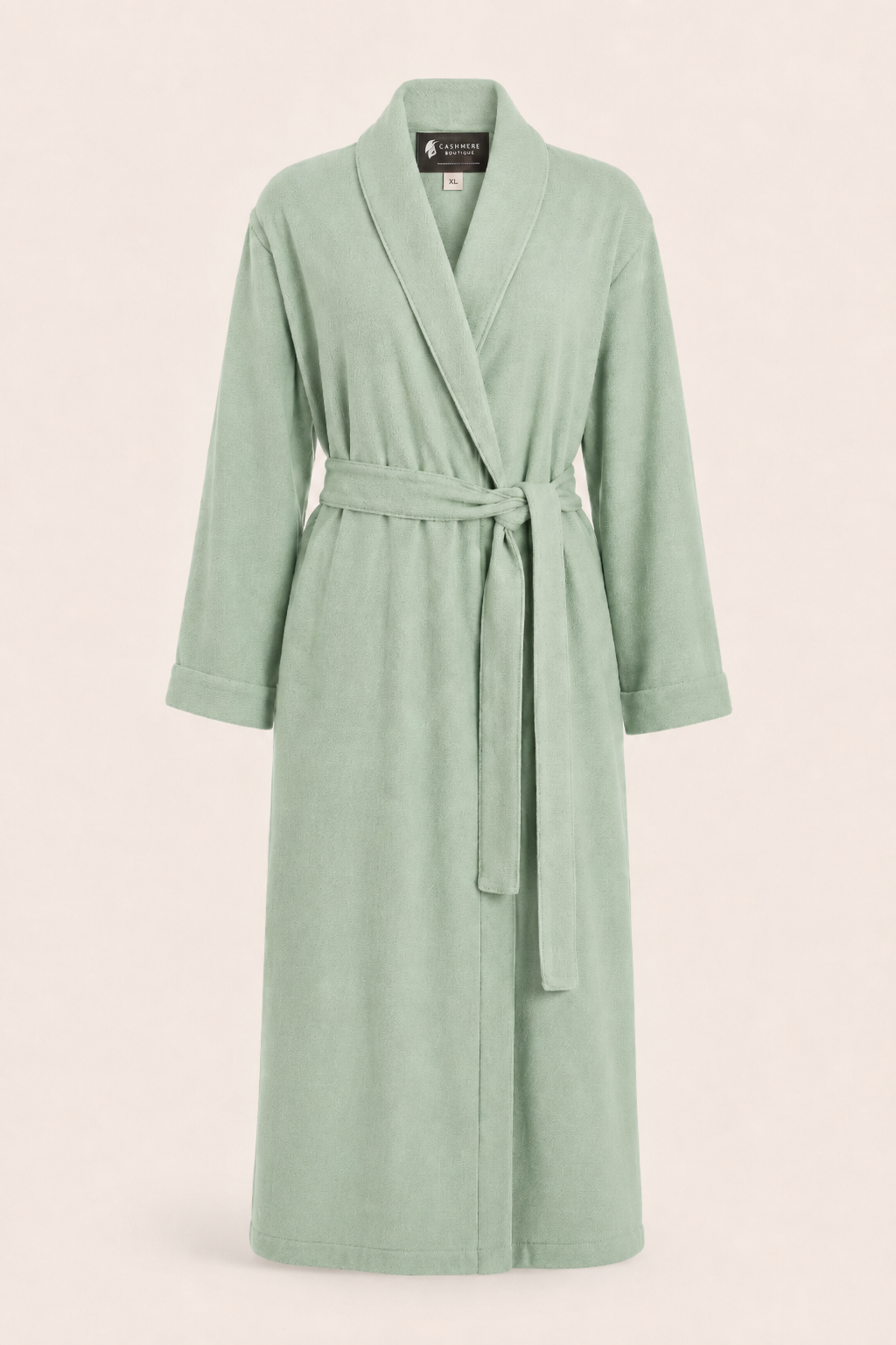 Pure Cashmere Robe for Women - Sage Green