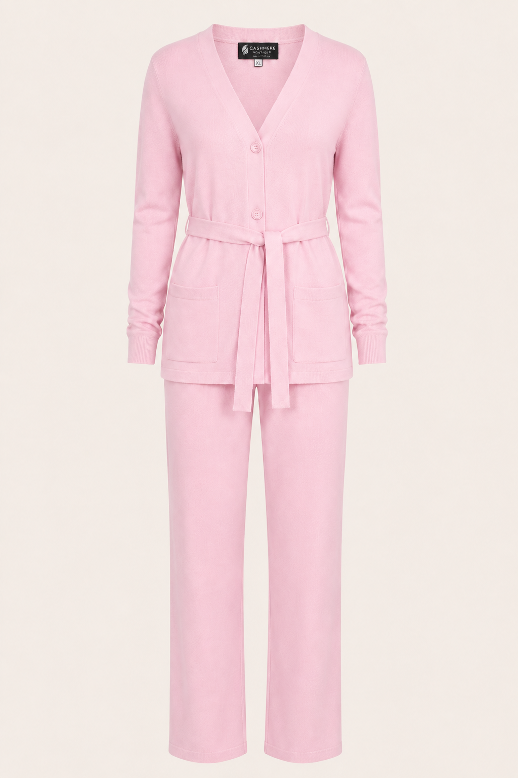 Pure Cashmere Lounge and Pajama Set for Women - Rose Petal Pink