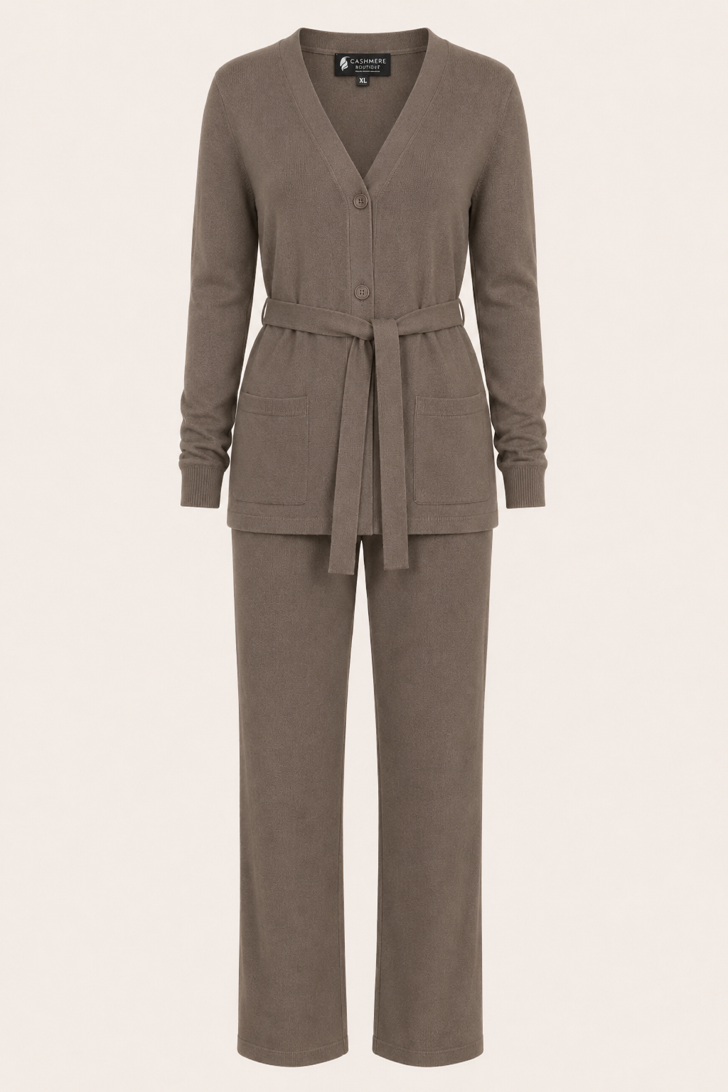 Pure Cashmere Lounge and Pajama Set for Women - Espresso