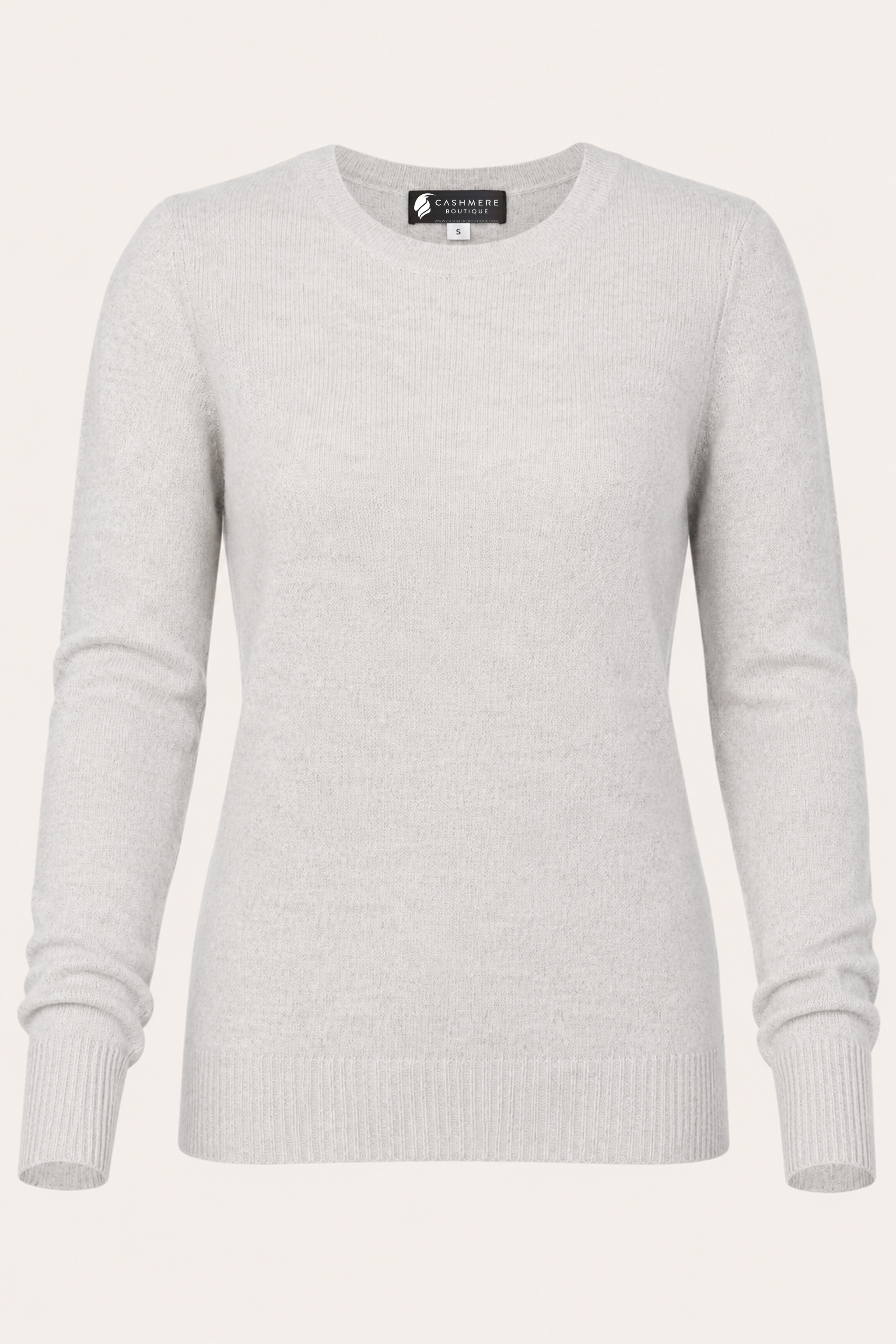 Pure Cashmere Crew Neck Spring Sweater for Women - dove