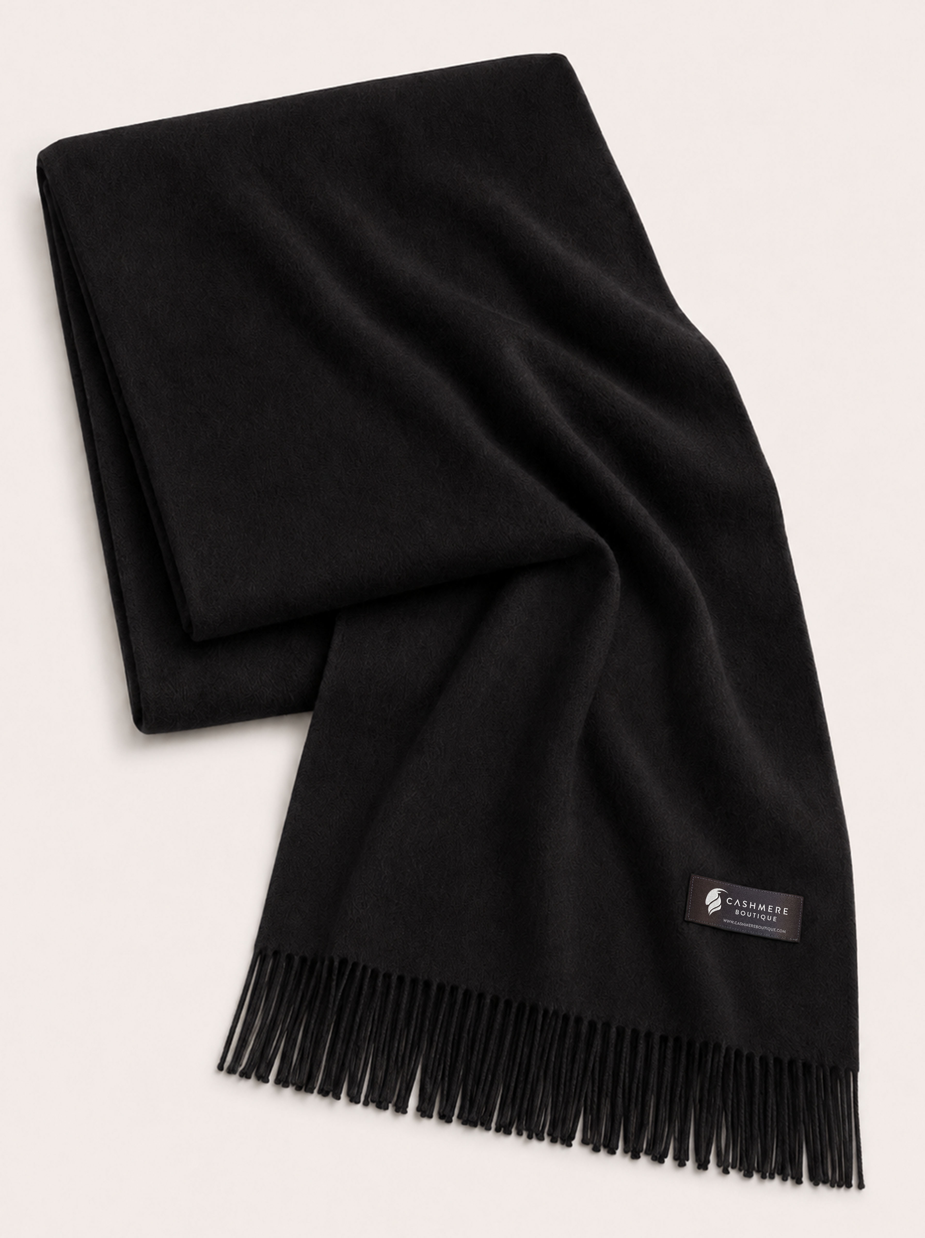Pure Cashmere Throw (28" x 69") - Black