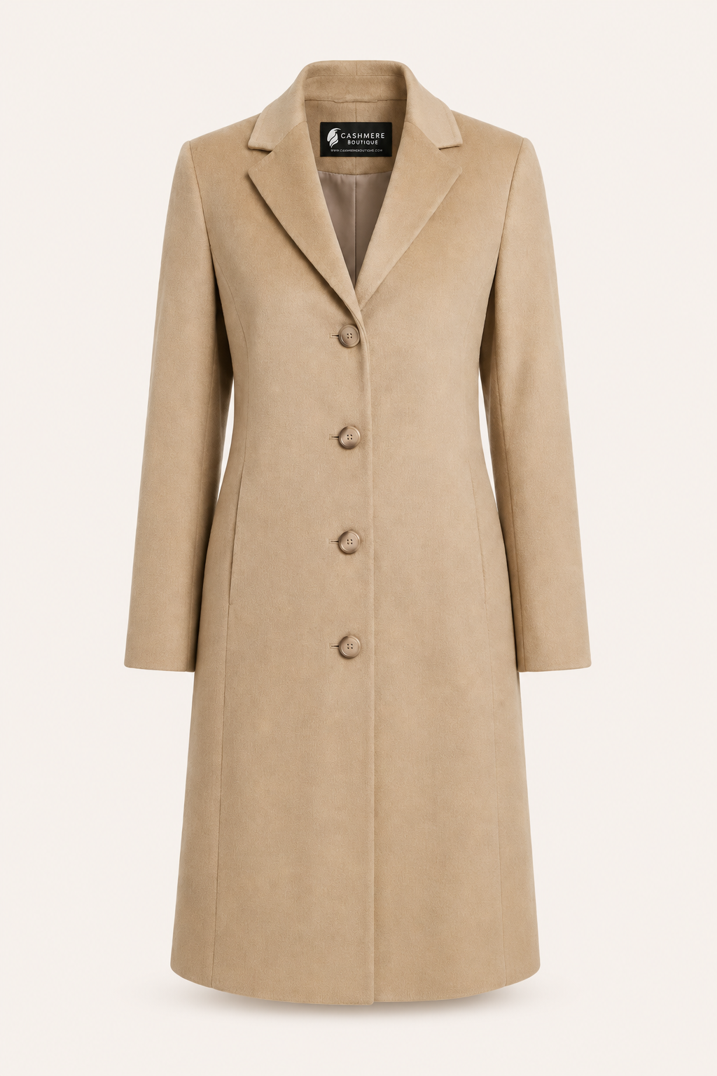 Women's Knee Length Overcoat in Pure Cashmere - Single Product Image 1