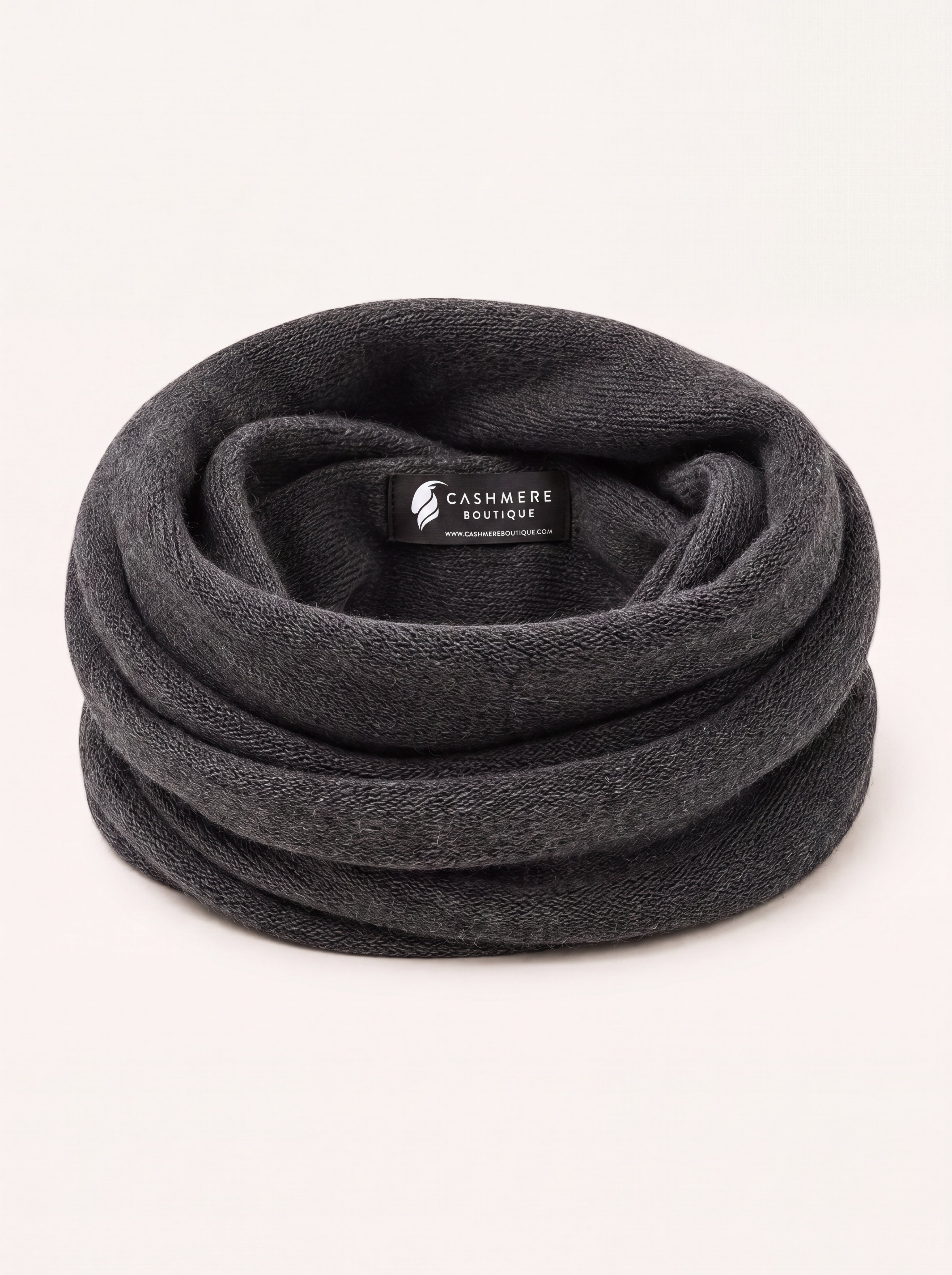 Pure Cashmere Neck Cowl - Charcoal
