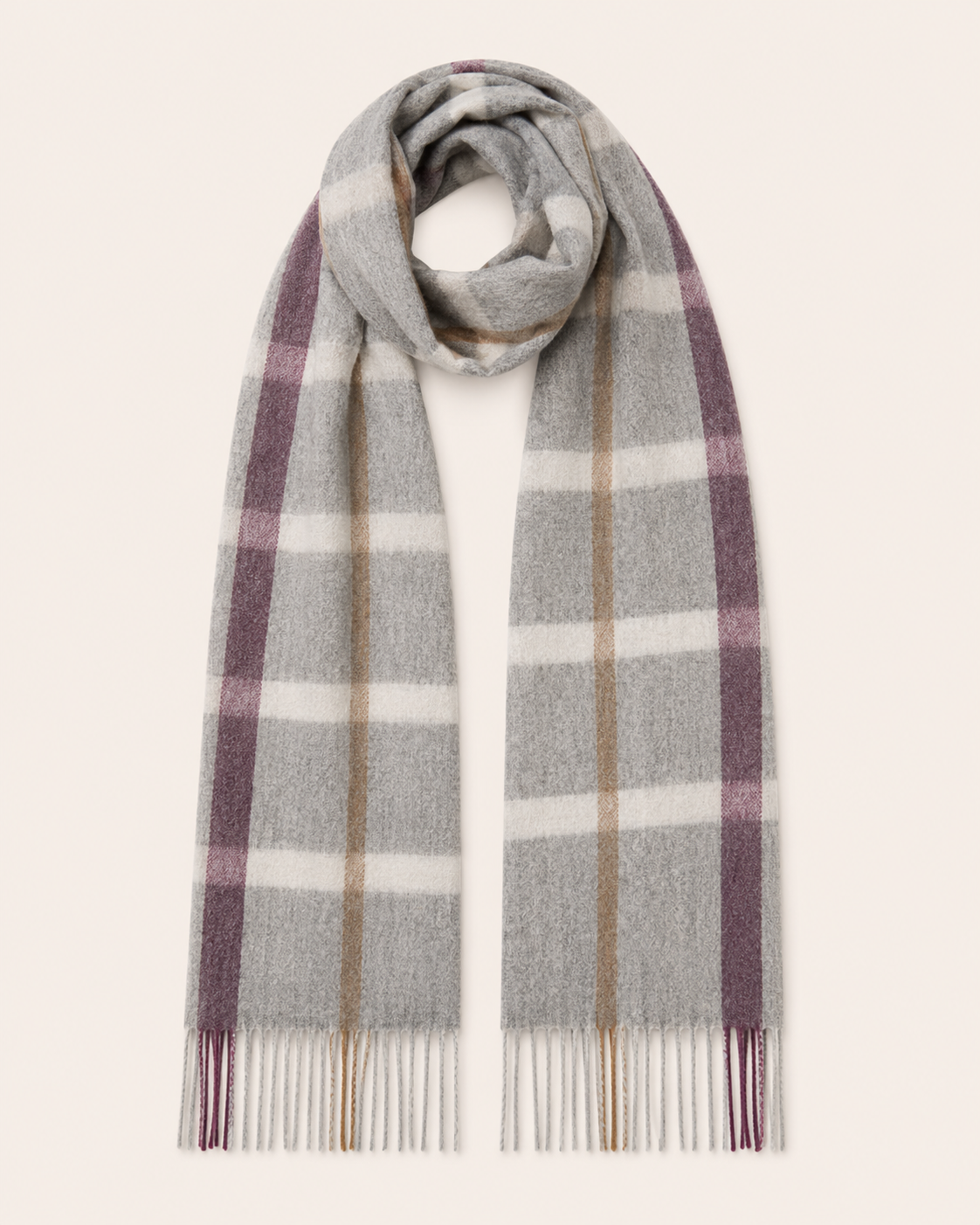 Pure Cashmere Unisex Checks Scarf - new_05_gallery