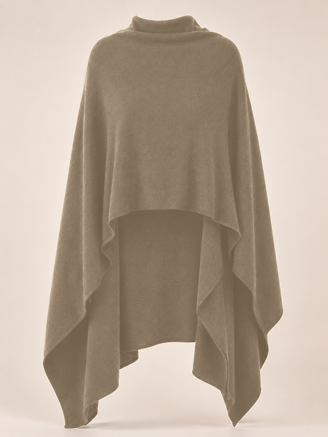 Pure Cashmere Ruana Shawl - Charcoal