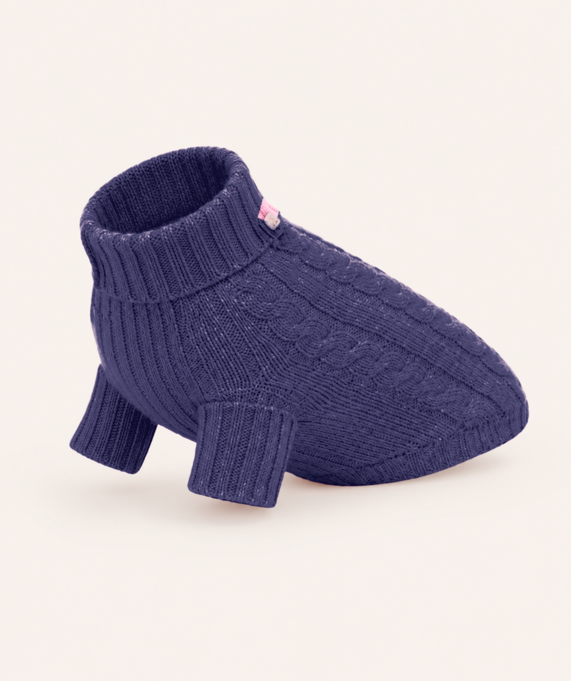 Cashmere Pet Sweater with Sleeves for Dogs & Cats - Navy