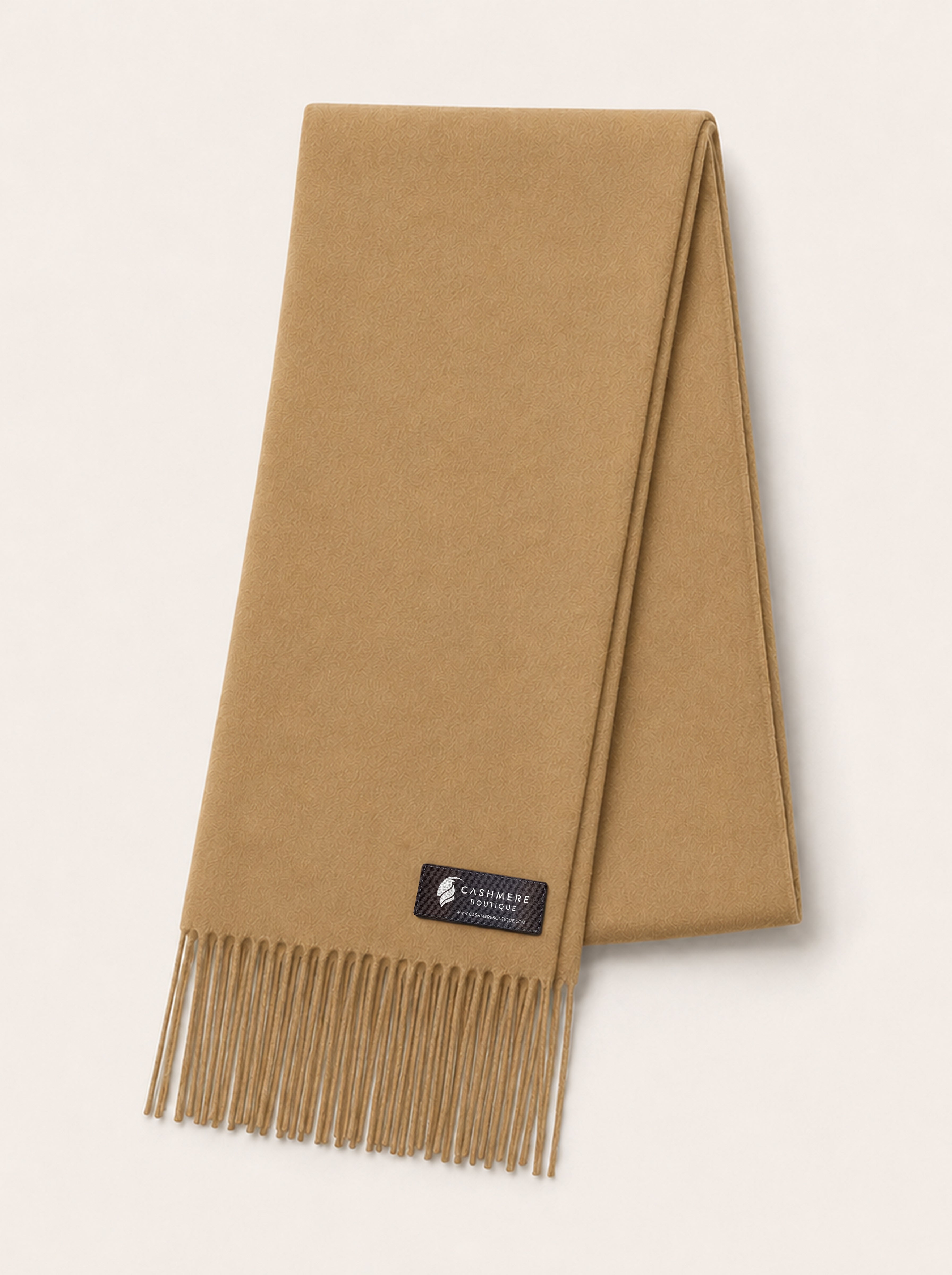 Pure Cashmere Unisex Scarf - Camel