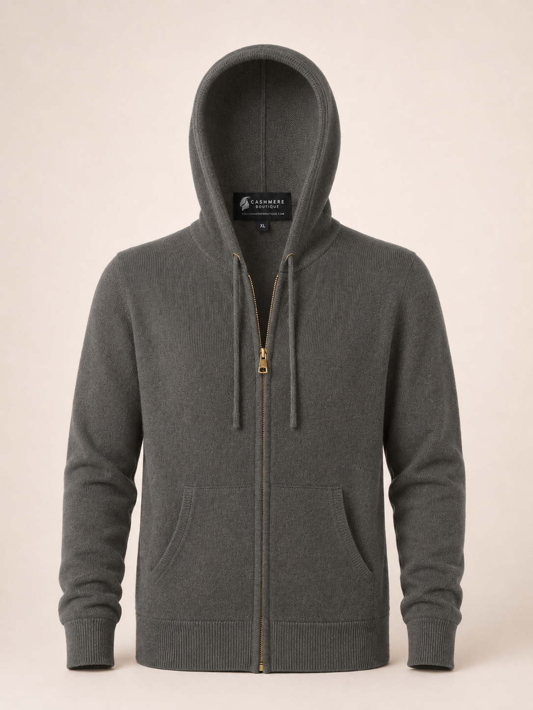 Pure Cashmere Unisex Hoodie - Charcoal