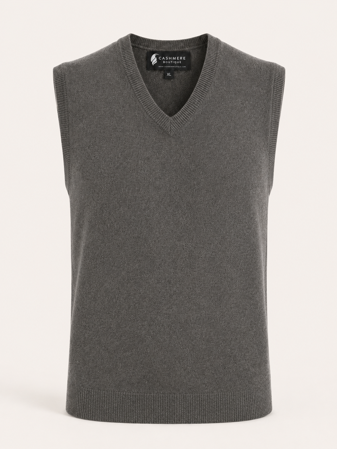 Men's Cashmere Vest - Charcoal