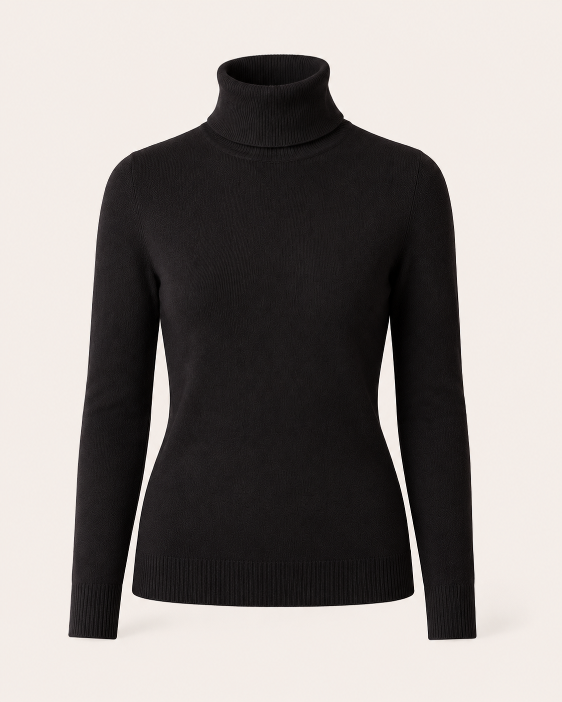Women's Pure Cashmere Turtle Neck Sweater - Black
