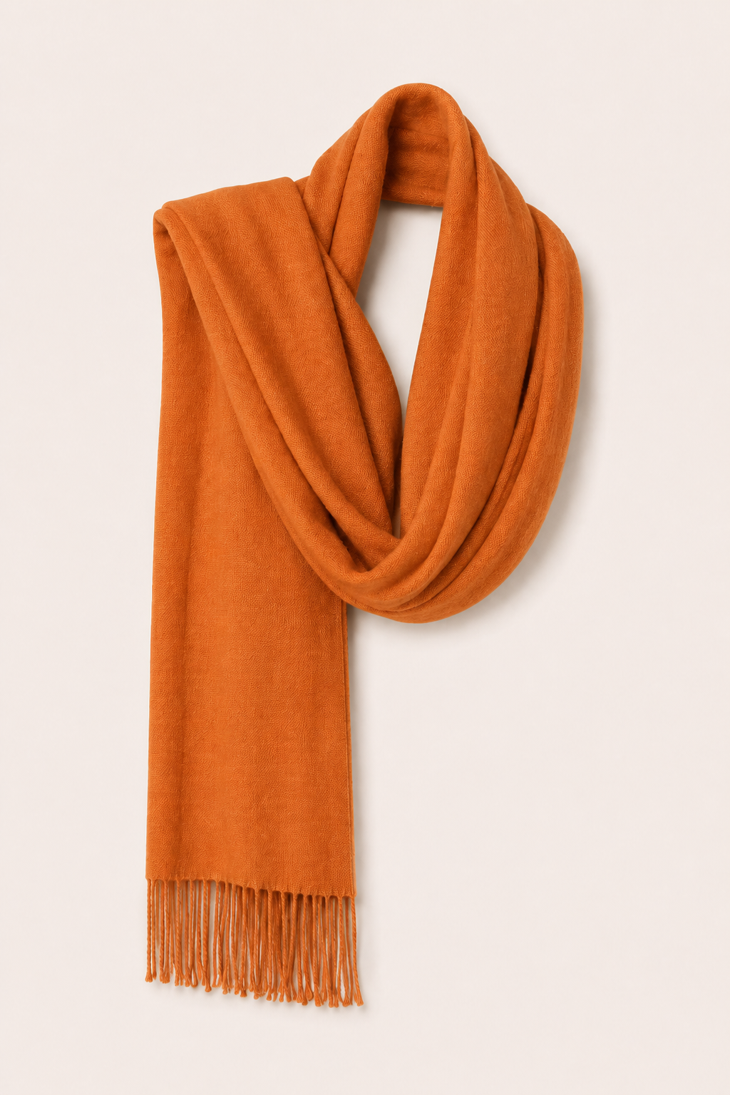 Light Weight Spring Pashmina Shawl - Burnt Orange