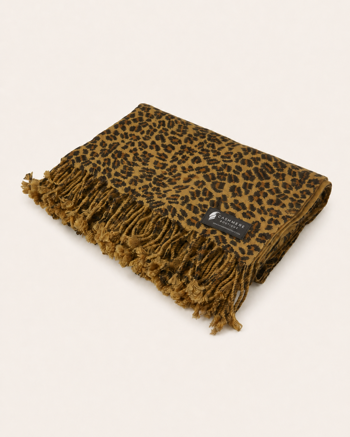Leopard Print Cashmere Throw