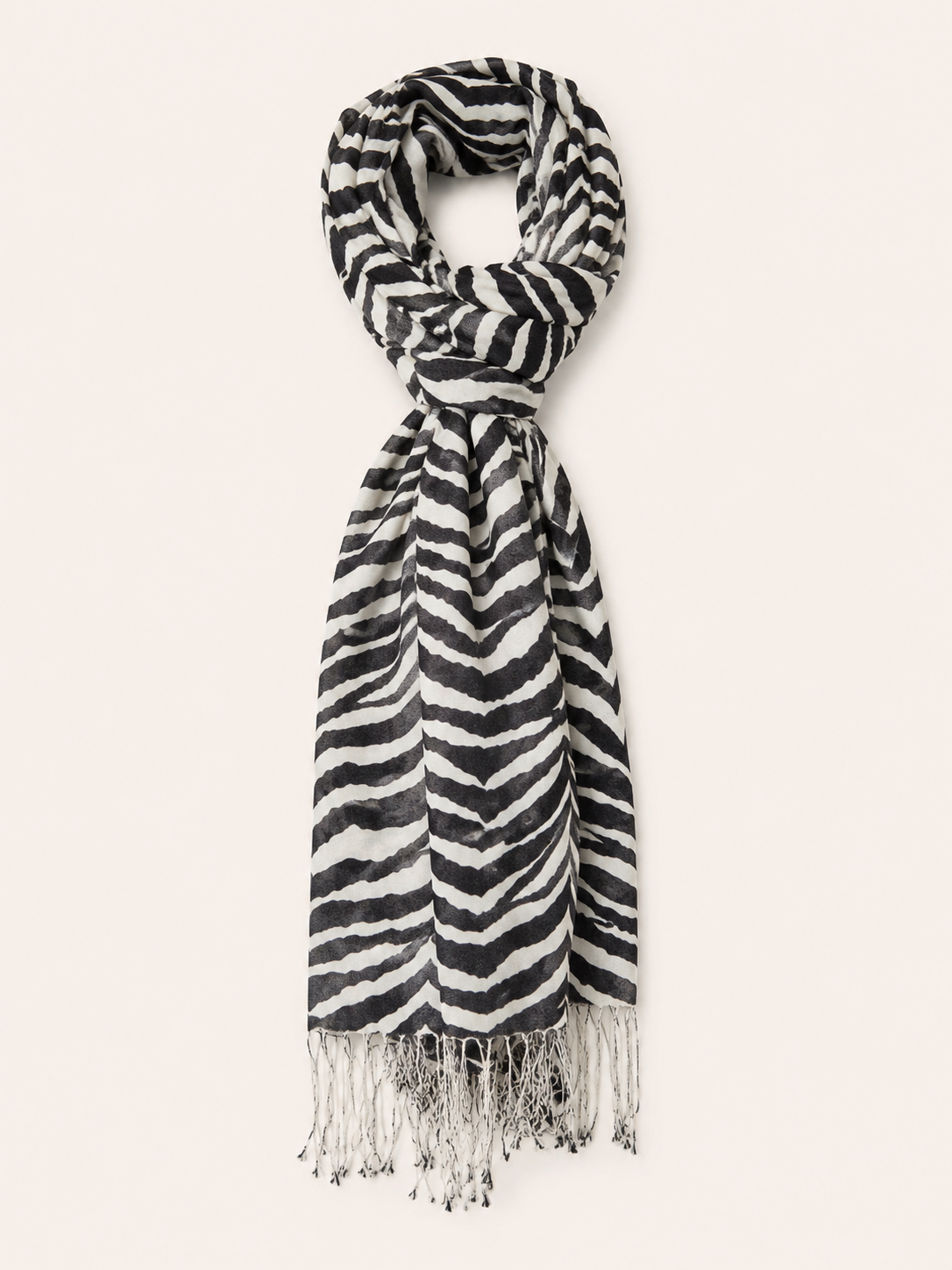 Cashmere Wrap in Animal Prints - Zebra