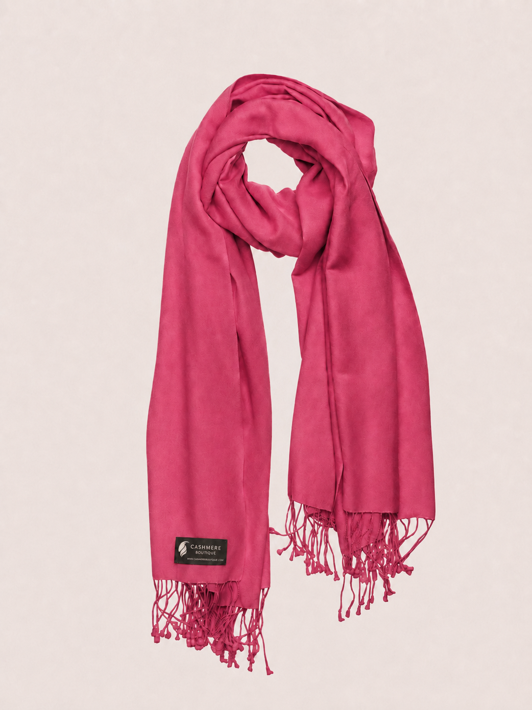 Pashmina and Silk Wrap - Magenta Pink