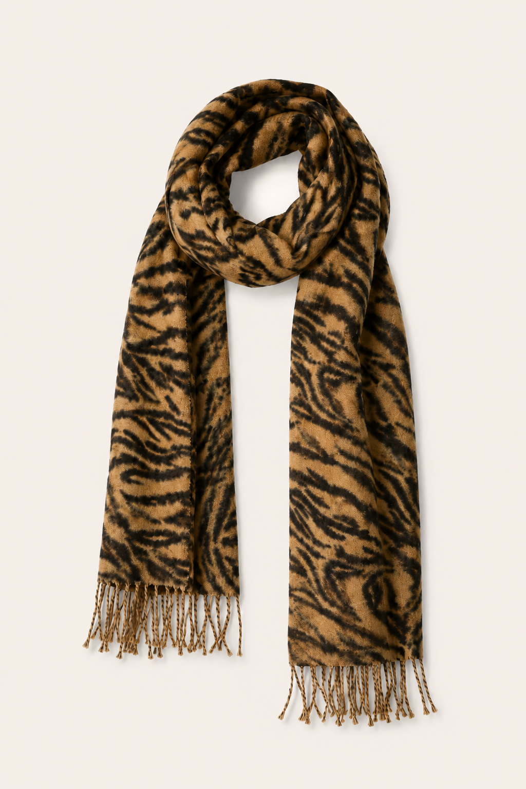 Cashmere Wrap in Tiger Print