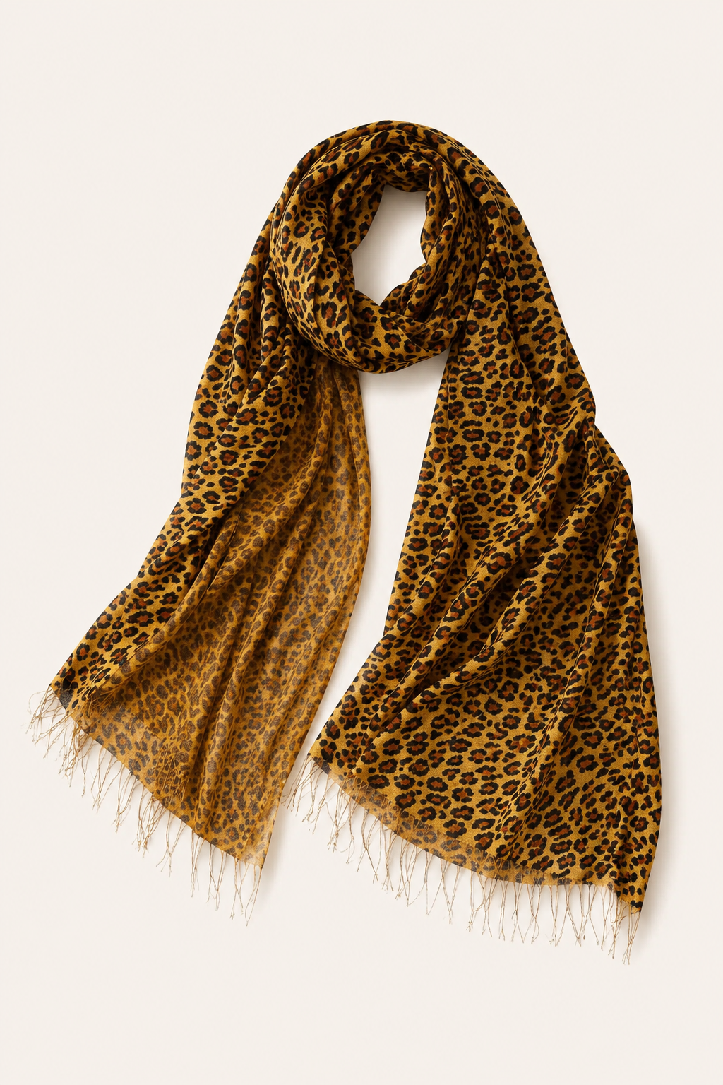 Cashmere Wrap in Animal Prints - Leopard