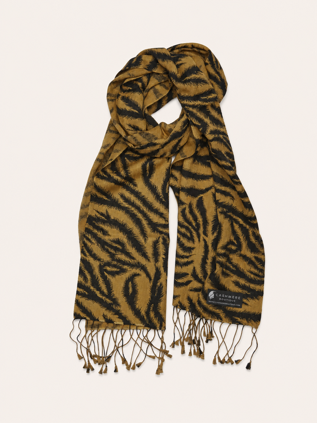Tiger Print Cashmere Scarf