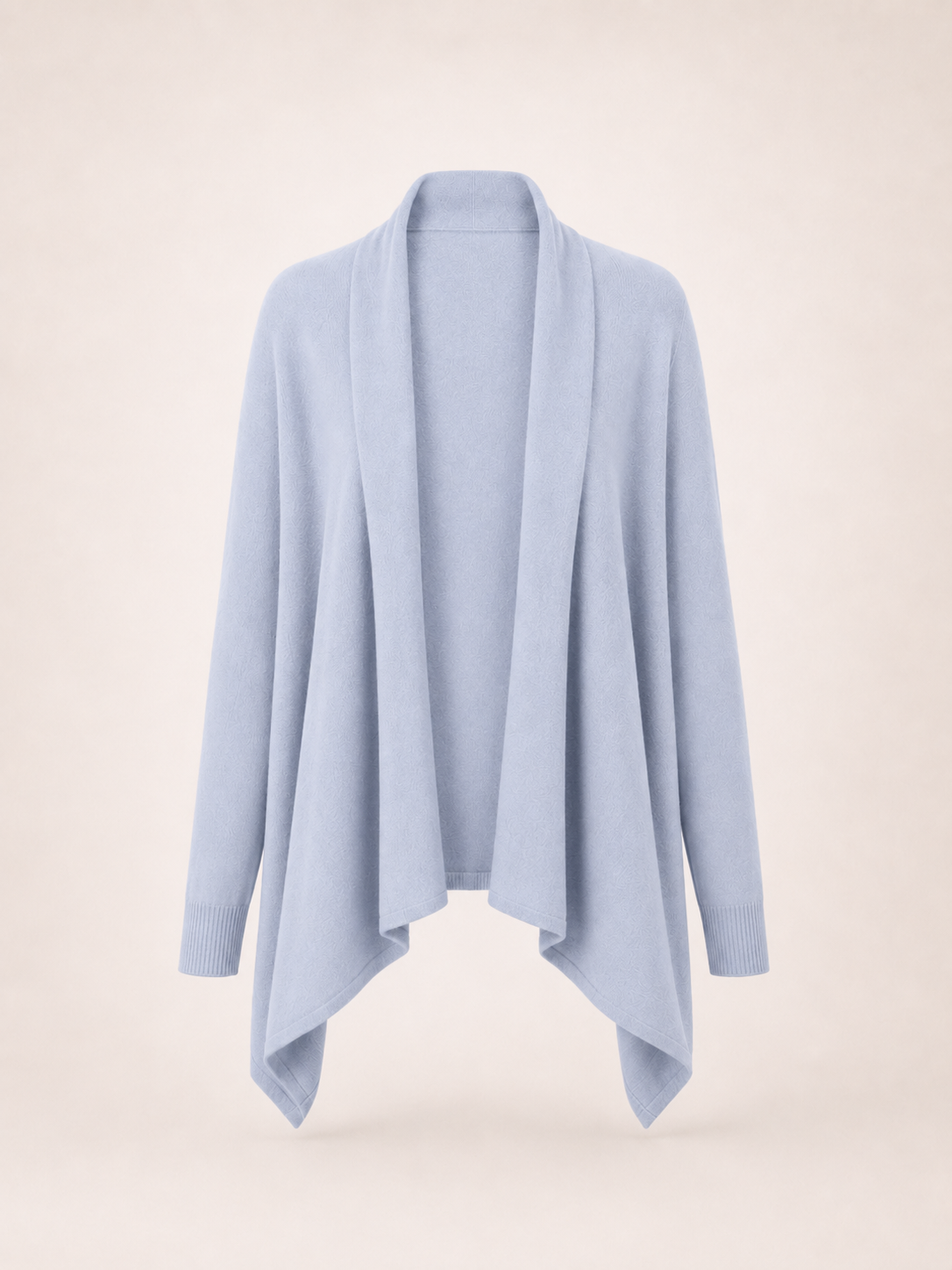 Pure Cashmere Shawl with Sleeves - Blue Topaz