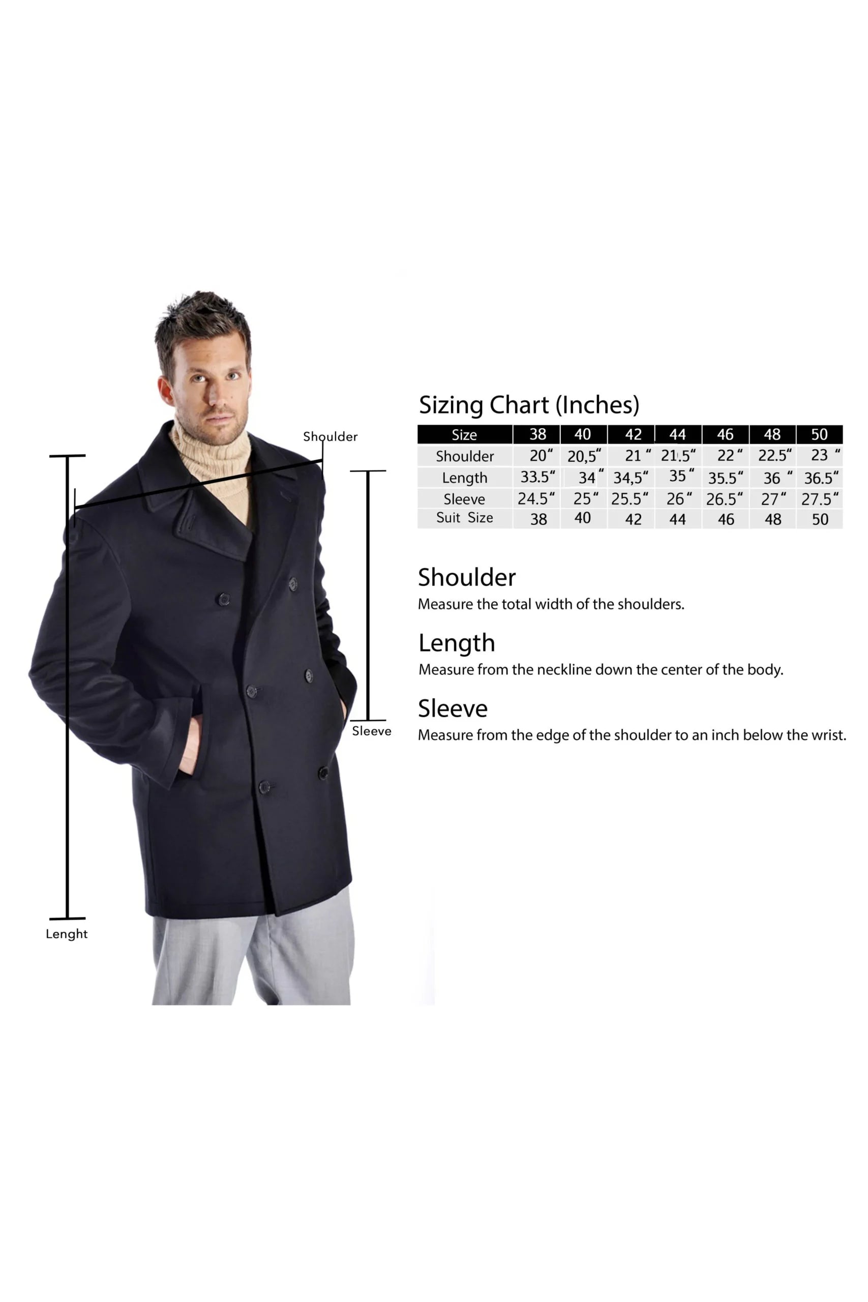 Men's Cashmere Pea Coat - Infographic 1 (163LX8hM0xK59r2l-kQ2E67FX2-h6Hv09)