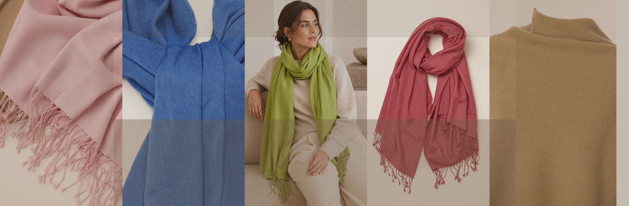 Women's Pashmina Shawls & Wraps collection banner