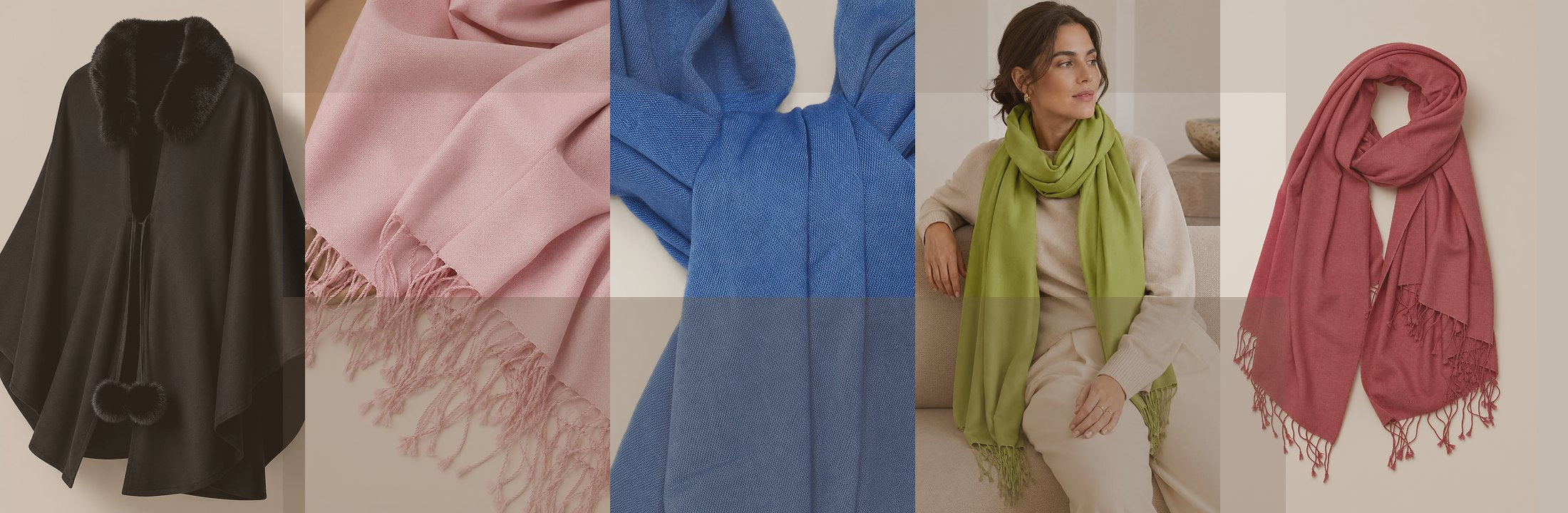 Silk Cashmere Pashminas collection banner