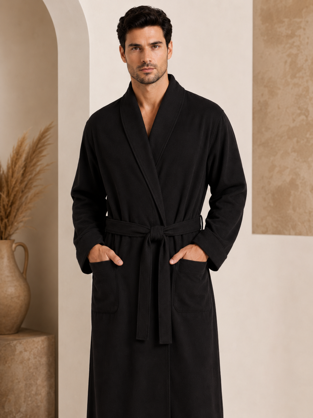 Pure Cashmere Full Length Robe for Men