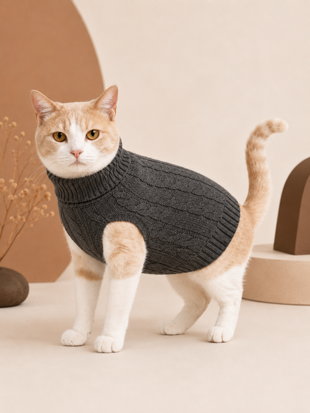 Sleeveless Cashmere Pet Sweater for Dogs & Cats