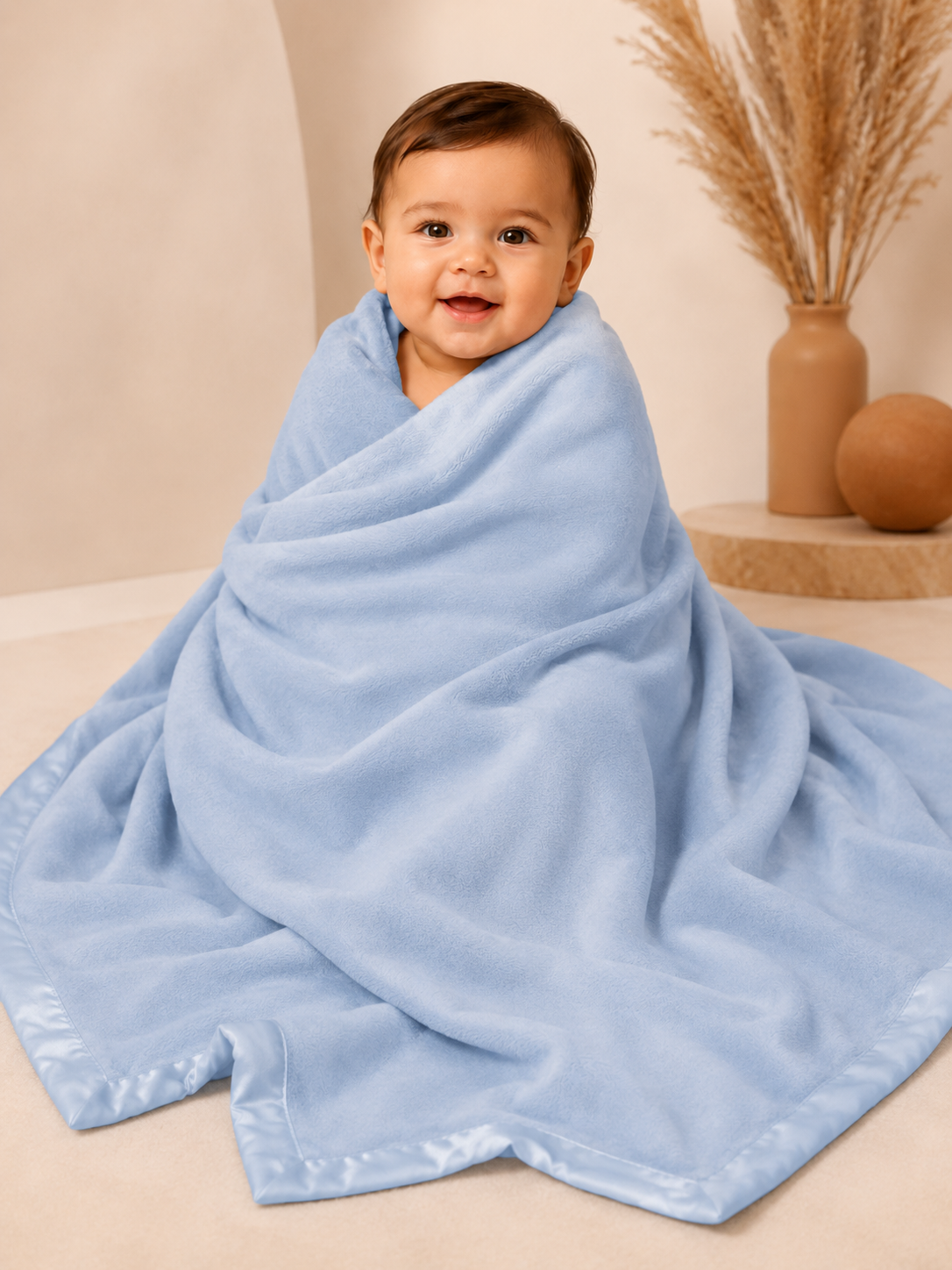 Pure Cashmere Baby Blanket in Baby Blue