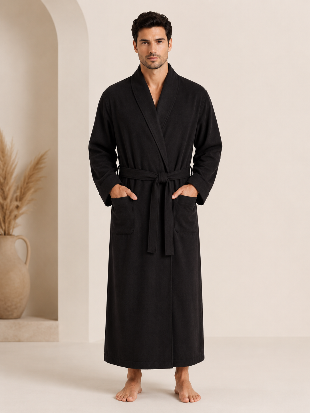 Pure Cashmere Full Length Robe for Men