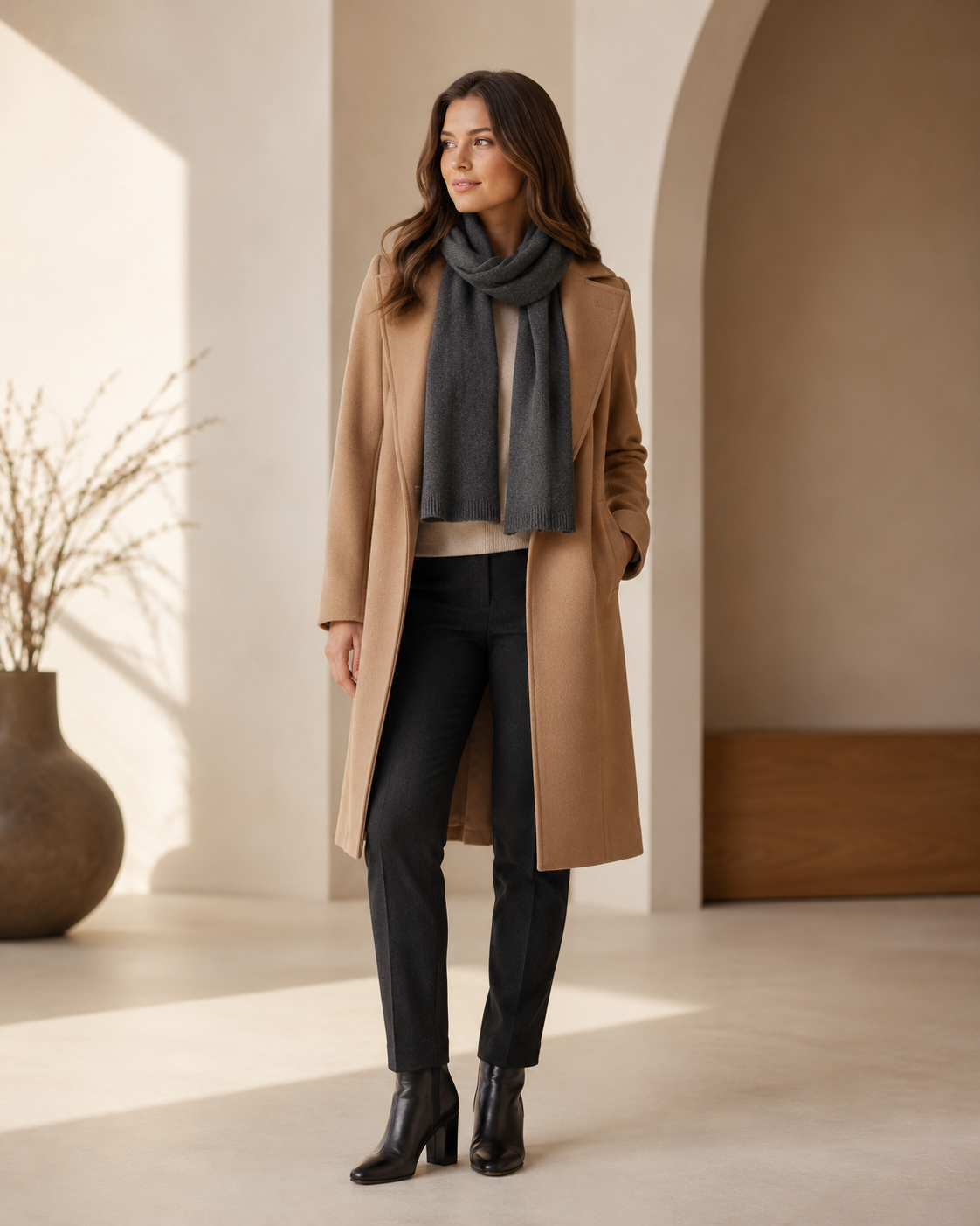 Unisex Cashmere Knitted Scarf