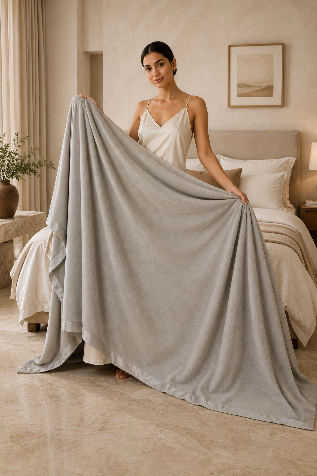 Pure Cashmere Queen Blanket in 4 Ply