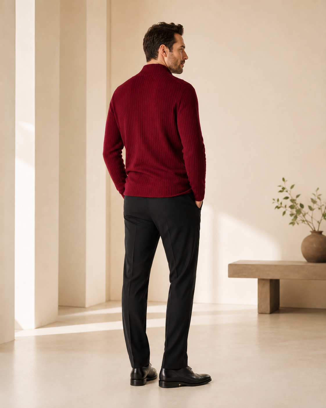 Men's Pure Cashmere Zip Cardigan Jacket