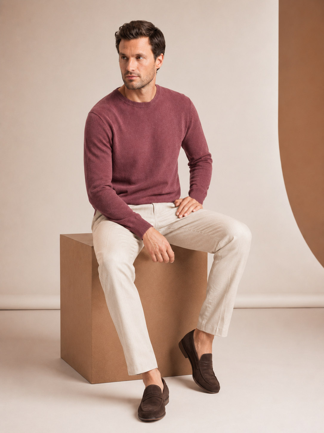 Men's Crew Neck Cashmere Sweater