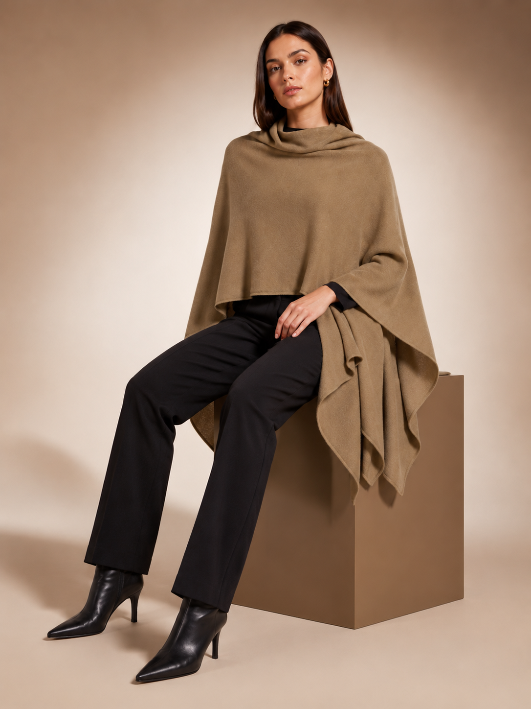 Pure Cashmere Ruana Shawl