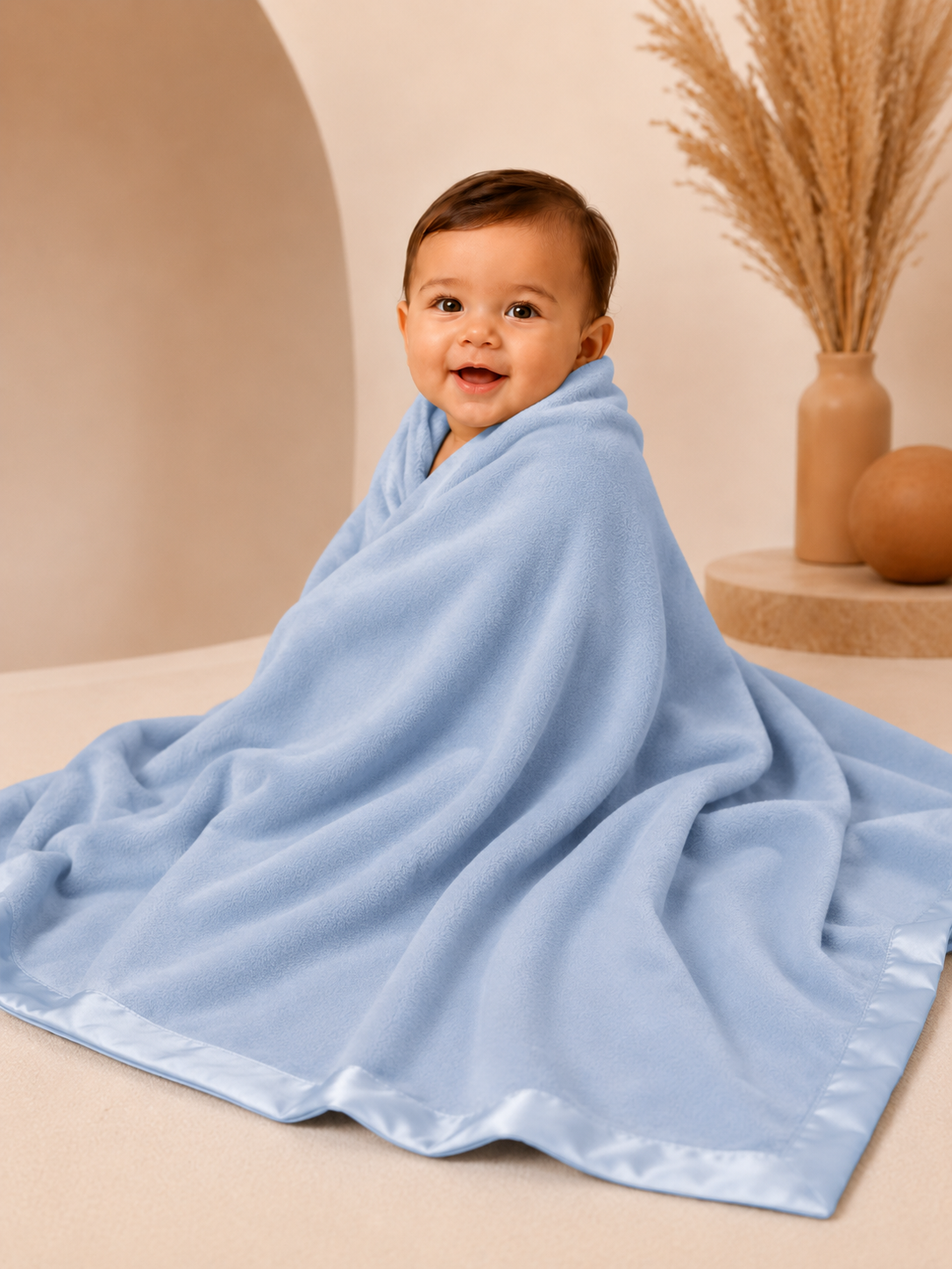 Pure Cashmere Baby Blanket in Baby Blue