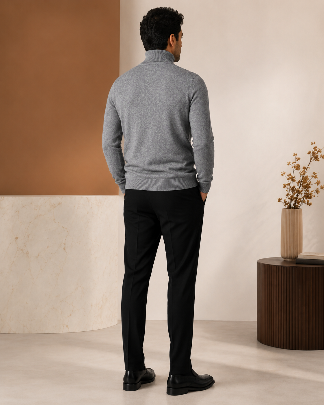 Men's Turtleneck in Pure Cashmere