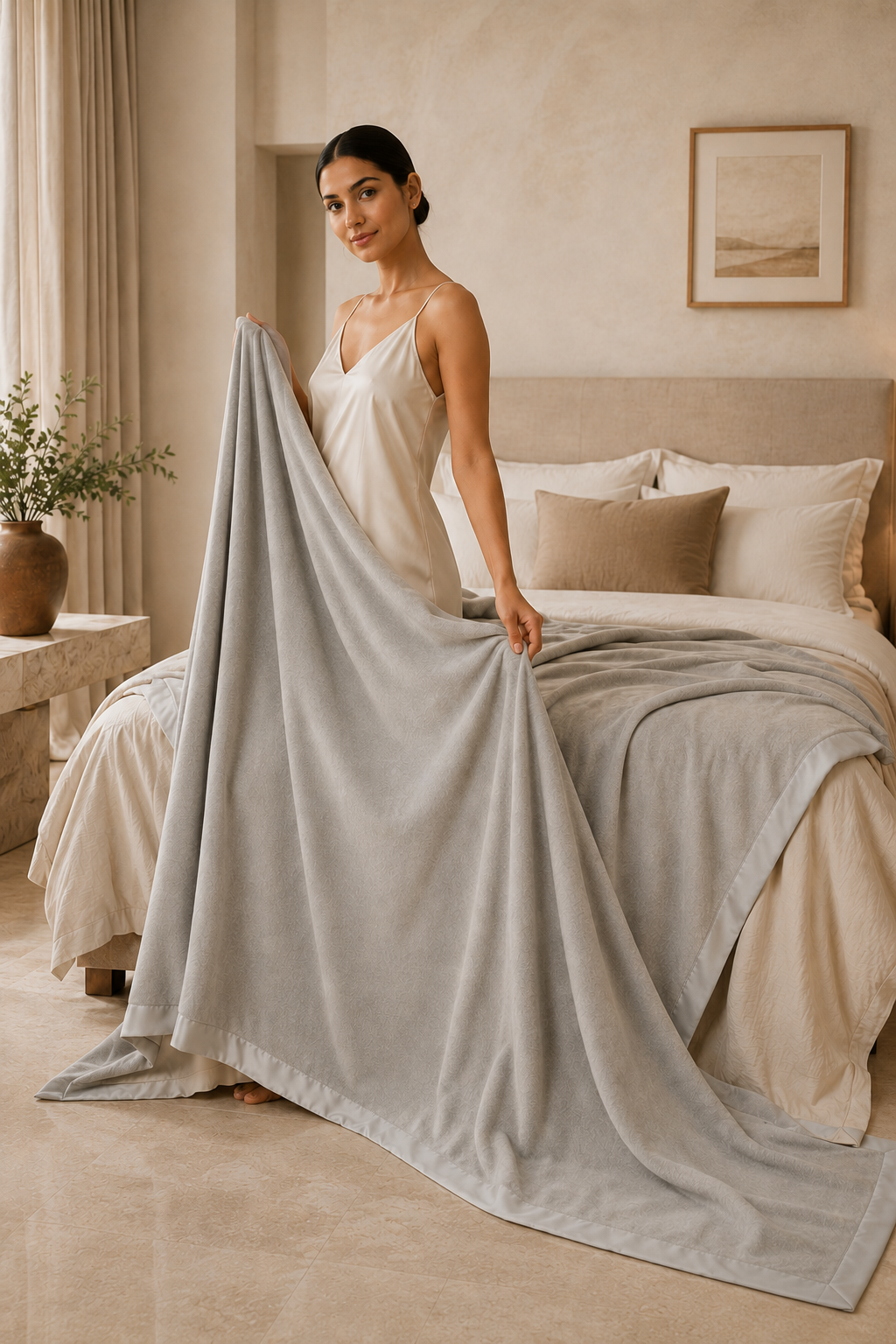 Pure Cashmere Queen Blanket in 4 Ply