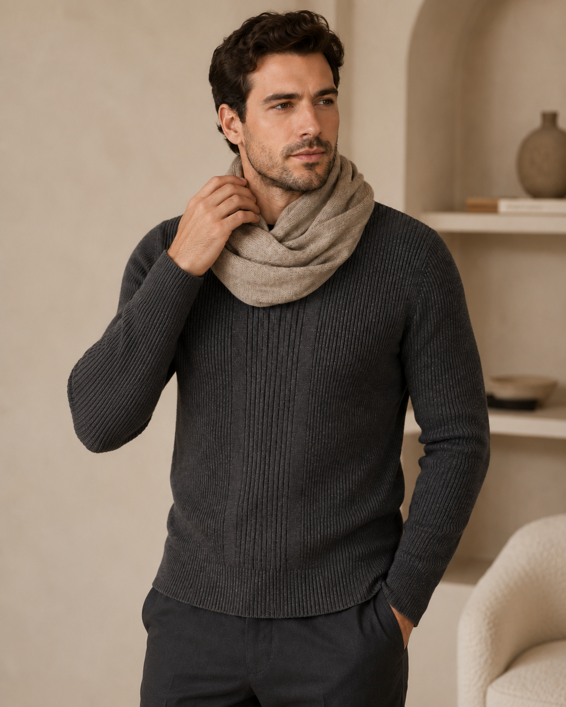 Pure Cashmere Infinity Scarf-Unisex