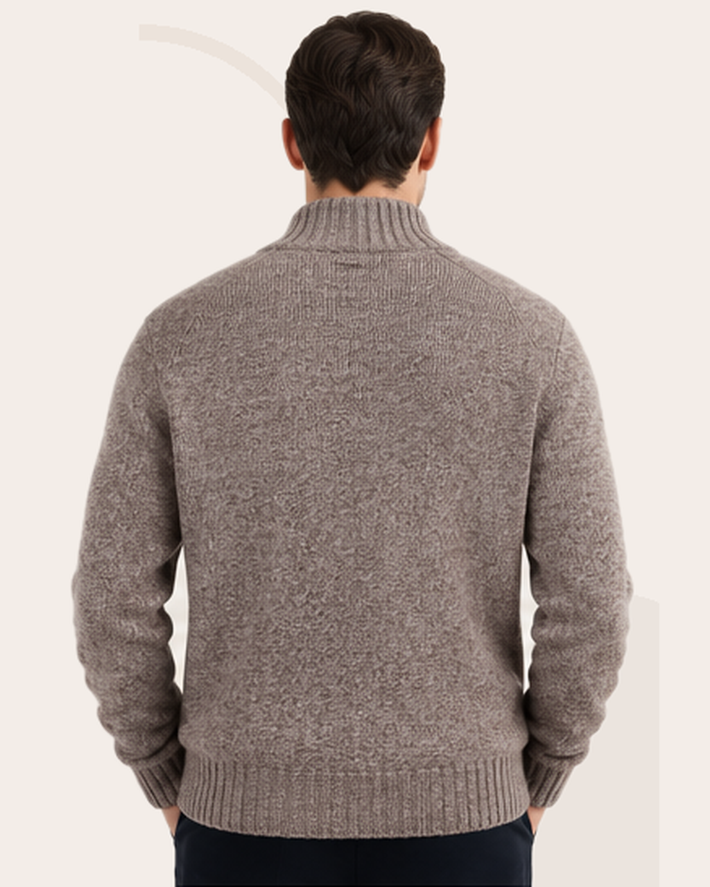 Men's Buttoned Cardigan Jacket in Pure Baby Alpaca