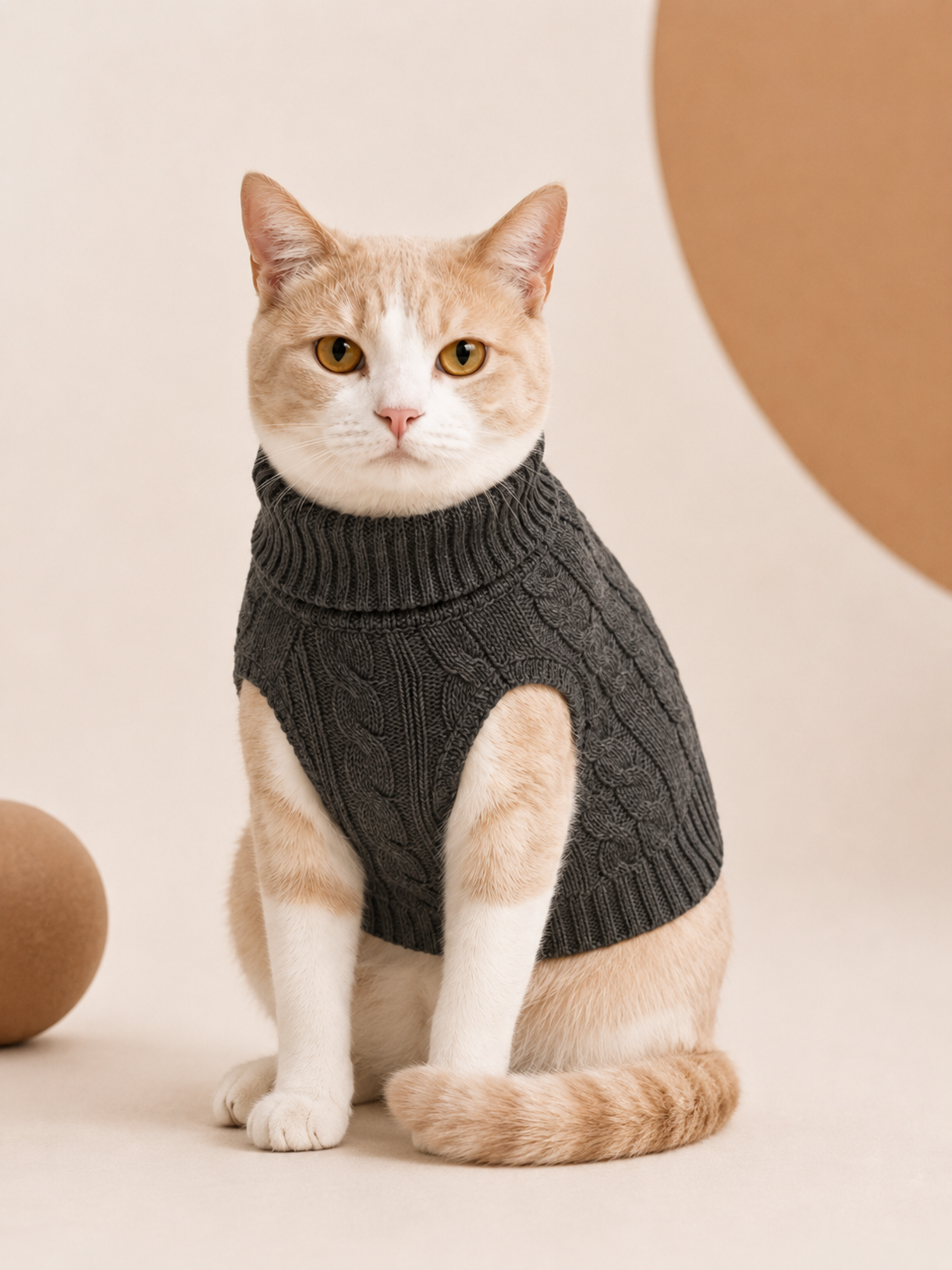 Sleeveless Cashmere Pet Sweater for Dogs & Cats