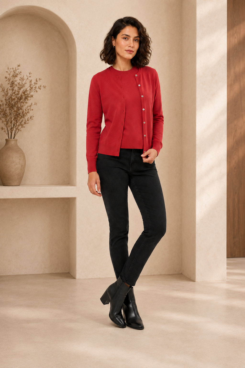 Women's Cashmere Cardigan Twin Sweater Set