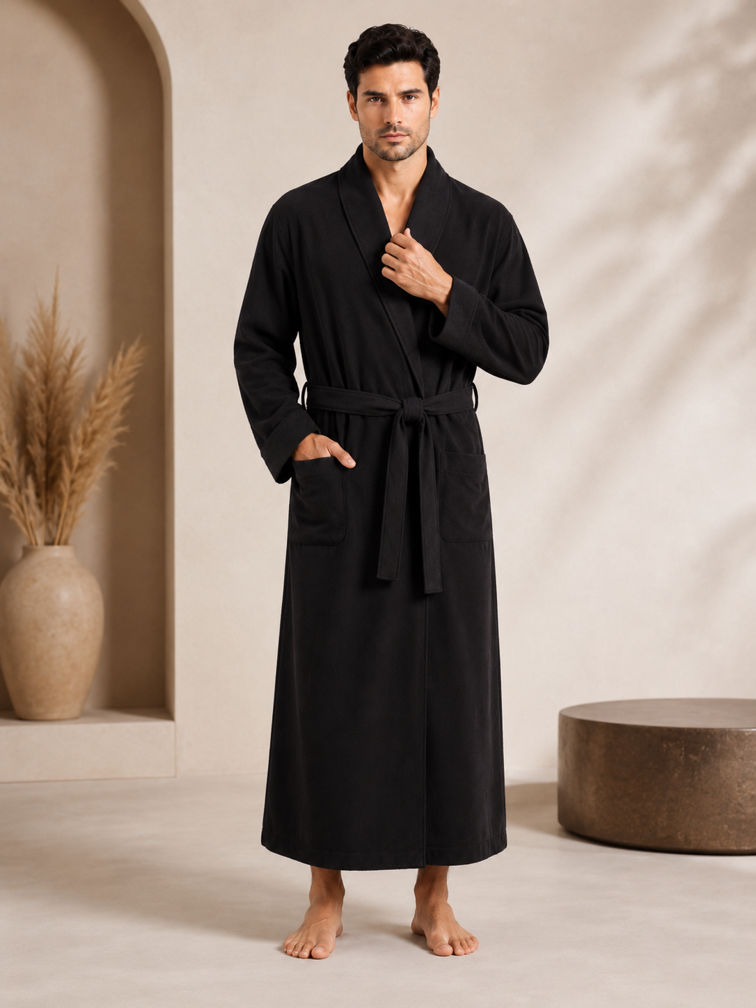 Pure Cashmere Full Length Robe for Men